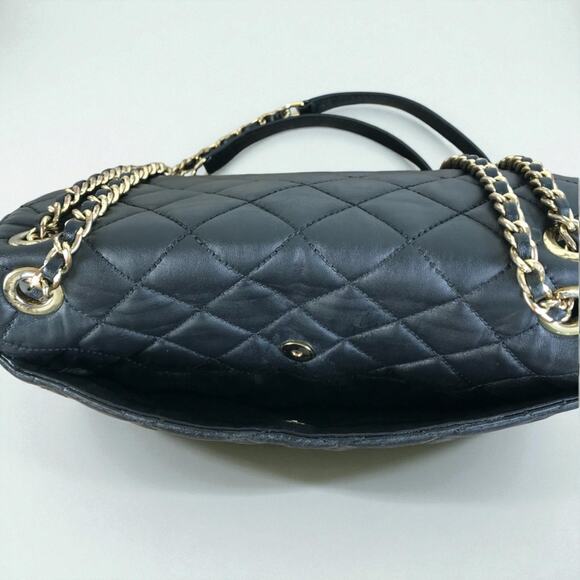 MICHAEL KORS Sloan Chain Quilted Leather Shoulder Bag Black Holiday Office Party - Picture 7 of 13